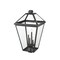 Z-Lite Talbot 4 Light Outdoor Post Mount Fixture, Black & Clear Beveled 579PHXLXS-BK - alternate 4